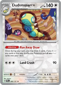 Dudunsparce Master Ball Holo 80
